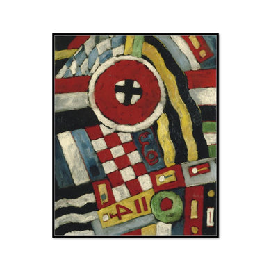 Marsden Hartley, Berlin Abstraction, 1914/1915, Framed Art Print with black frame in 3 sizes by 2020ArtSolutions