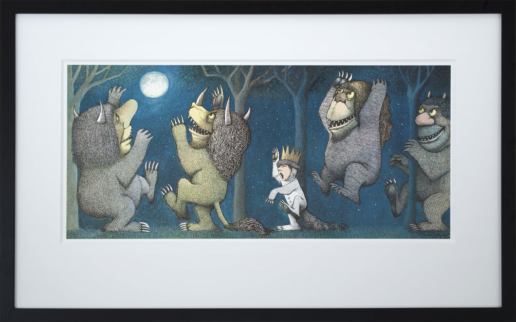 Max Howling at the Moon by Maurice Sendak Framed Art Print - Special Edition