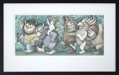 Max with Crown and Scepter by Maurice Sendak Framed Art Print - Special Edition