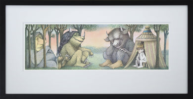 The Morning After by Maurice Sendak Vintage Print Framed in Black - Special Edition, by 1000Artists.com