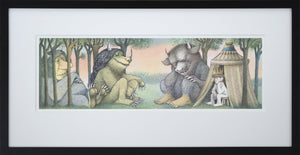 The Morning After by Maurice Sendak Vintage Print Framed in Black - Special Edition, by 1000Artists.com