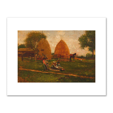 Winslow Homer, Haystacks and Children, 1874, Fine Art Prints in various sizes by 1000Artists.com