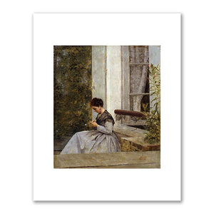 Giuseppe De Nittis, A Woman Crocheting, n.d., Private Collection. Photo © Christie's Images / Bridgeman Images. Fine Art Prints in various sizes by 1000Artists.com