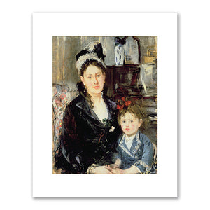 Berthe Morisot, Portrait of Mme Boursier and Her Daughter (Portrait de Mme Boursier et de sa fille), ca. 1873, Brooklyn Museum. Photo © Brooklyn Museum / Bridgeman Images. Fine Art Prints in various sizes by 1000Artists.com