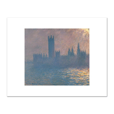 Claude Monet, Houses of Parliament, Sunlight Effect, 1903, Brooklyn Museum. Fine Art Prints in various sizes by 1000Artists.com