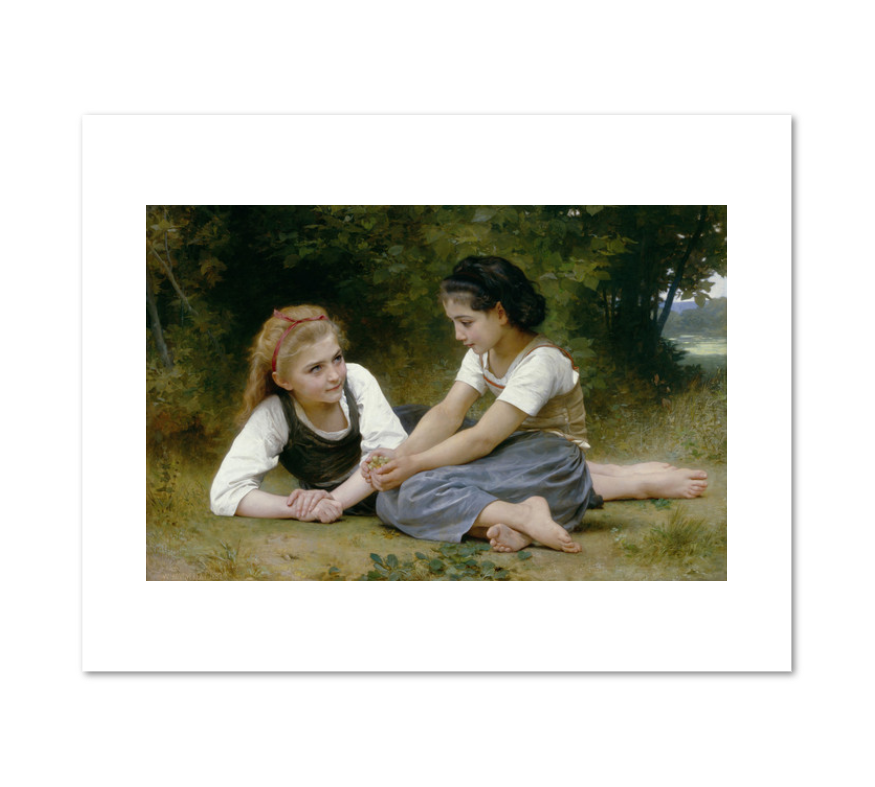 William Adolphe Bouguereau, The Nut Gatherers, Fine Art Prints in various sizes by 1000Artists.com