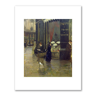 Giuseppe De Nittis, La Parfumerie Viollet, Boulevard des Capucines, circa 1880, Musée Carnavalet, History of Paris. Fine Art Prints in various sizes by 1000Artists.com
