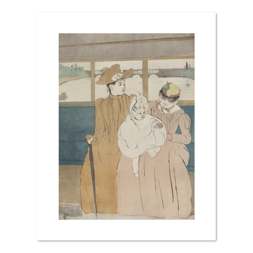 Mary Cassatt, In the Omnibus, 1890-1891, Fine Art Prints in various sizes by 1000Artists.com