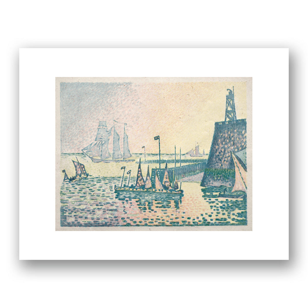 Paul Signac, Evening, The Jetty at Vlissingen, 1898, The Cleveland Museum of Art. Fine Art Prints in various sizes by 1000Artists.com
