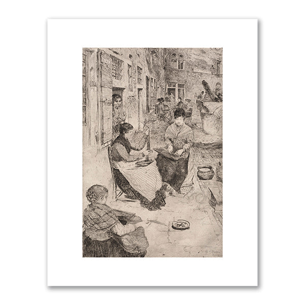 Otto H. Bacher, Etchings of Venice: Bead Stringers, 1882, The Cleveland Museum of Art. Fine Art Prints in various sizes by 1000Artists.com