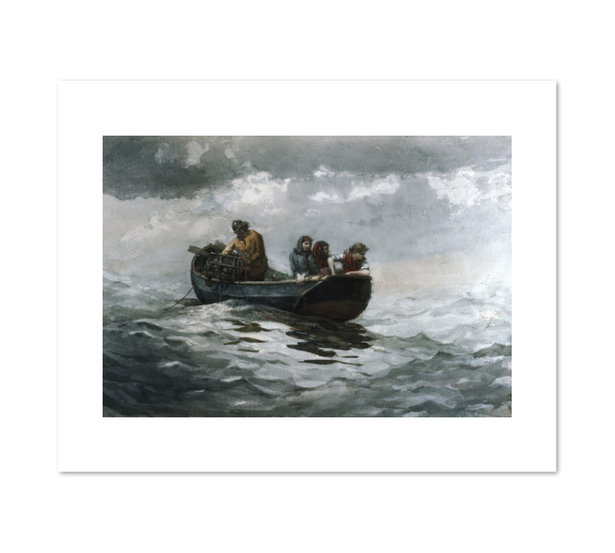 Winslow Homer, Crab Fishing, 1883, Fine Art Prints in 4 sizes by 2020ArtSolutions