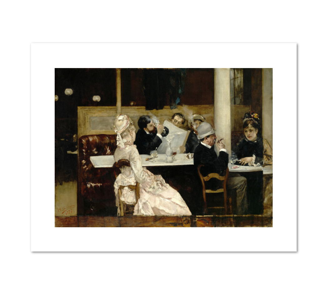 Henri Gervex, Cafe Scene in Paris, 1877, Fine Art Prints in various sizes by 1000Artists.com