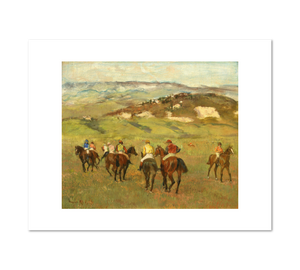 Edgar Degas, Jockeys on Horseback before Distant Hills, 1884, Fine Art Prints in various sizes from 1000Artists.com