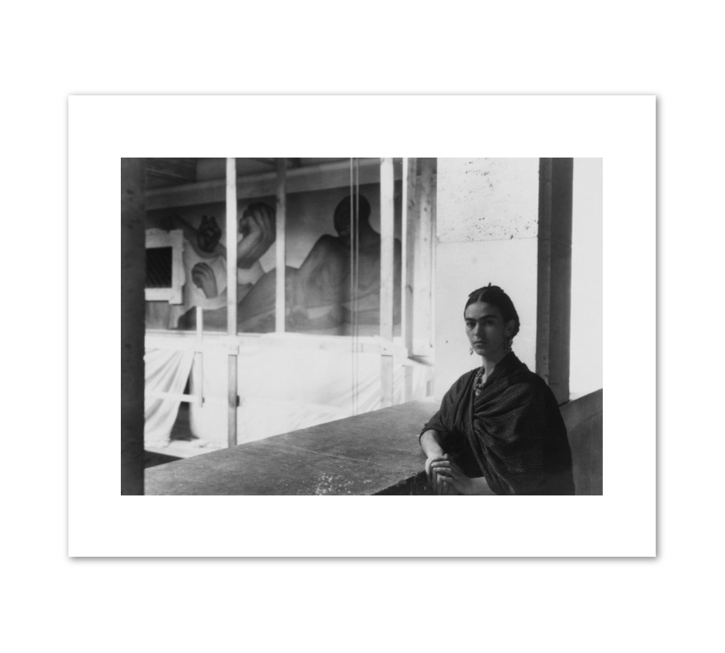 unknown photographer, Frida Kahlo on the balcony of Rivera Court, 1932, Detroit Institute of Arts. © Detroit Institute of Arts. Fine Art Prints in various sizes by 1000Artists.com