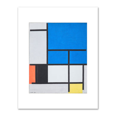 Piet Mondrian, Composition with Large Blue Plane, Red, Black, Yellow, and Gray, 1921, Dallas Museum of Art. Fine Art Prints in various sizes by 1000Artists.com