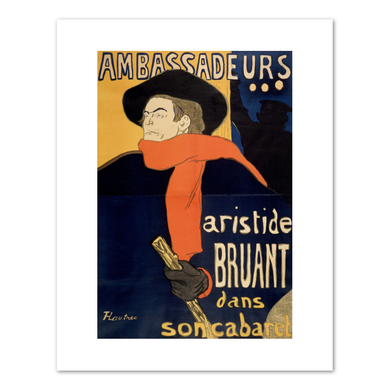Henri de Toulouse-Lautrec (French, 1864-1901), Ambassadeurs, Aristide Bruant, 1892, Fine Art Prints in various sizes by 1000Artists.com