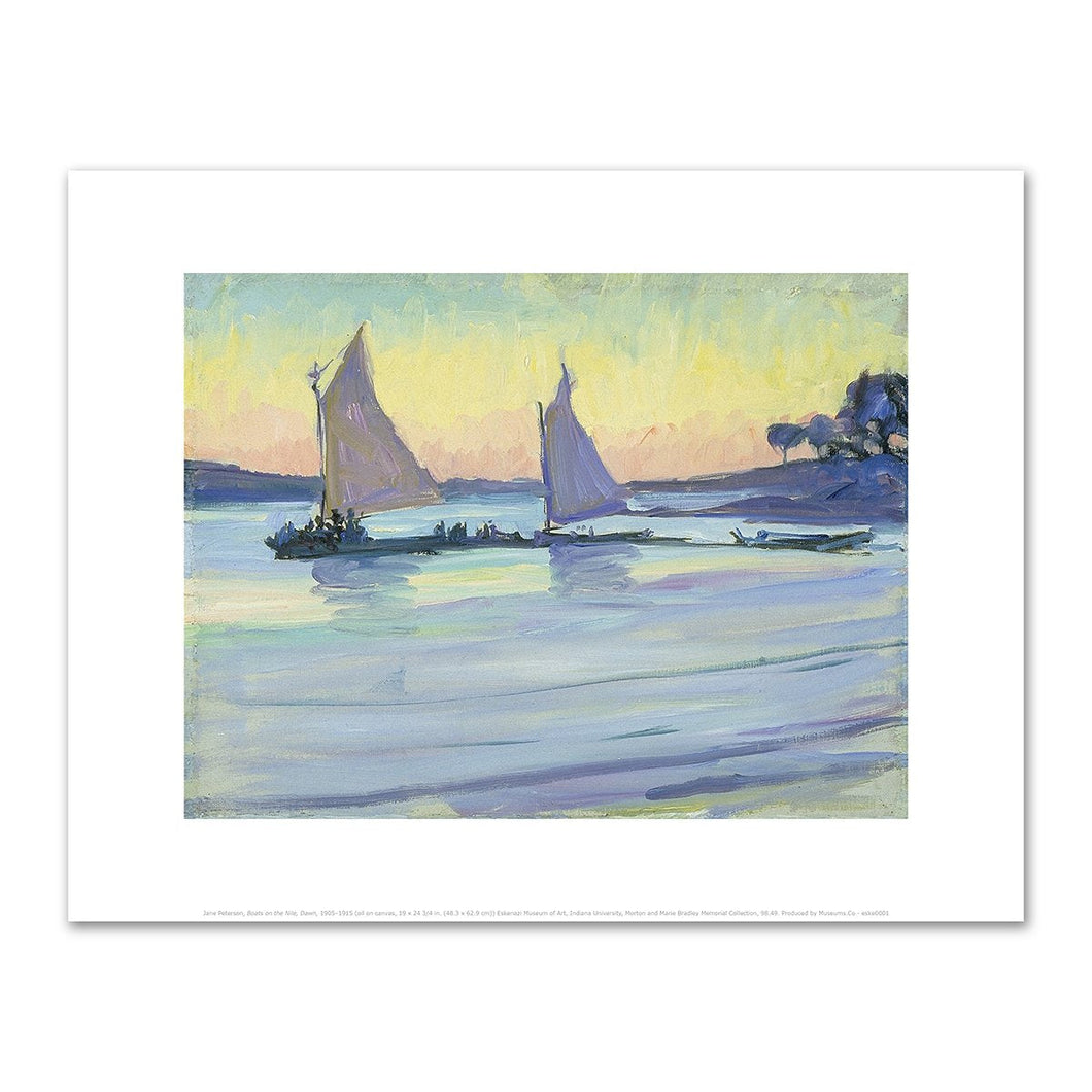 Jane Peterson, Boats on the Nile, Dawn, 1905–1915, Art Prints in 4 sizes by 1000Artists.com