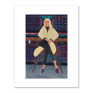 Ralph Fasanella, Blond on Bar Stool, 1968, Fenimore Art Museum, Cooperstown, NY, © Estate of Ralph Fasanella. Fine Art Prints in various sizes by 1000Artists.com