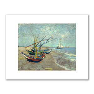 Vincent van Gogh, Fishing Boats on the Beach at Les Saintes-Maries-de-la-Mer, June 1888, Van Gogh Museum, Amsterdam. Fine Art Prints in various sizes by 1000Artists.com
