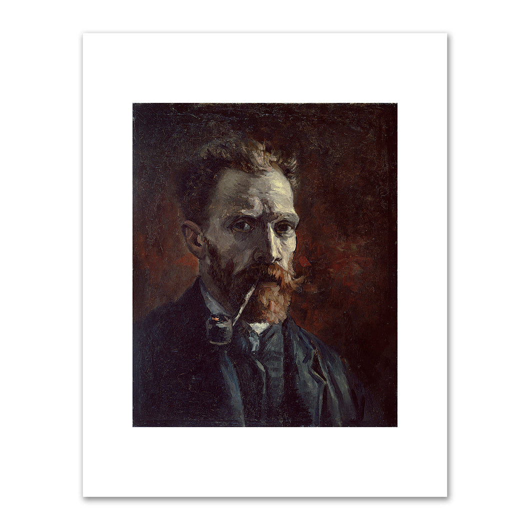 Vincent van Gogh, Self-portrait with Pipe, 1886-Sept till 1886-Nov, Van Gogh Museum, Amsterdam. Fine Art Prints in various sizes by 1000Artists.com