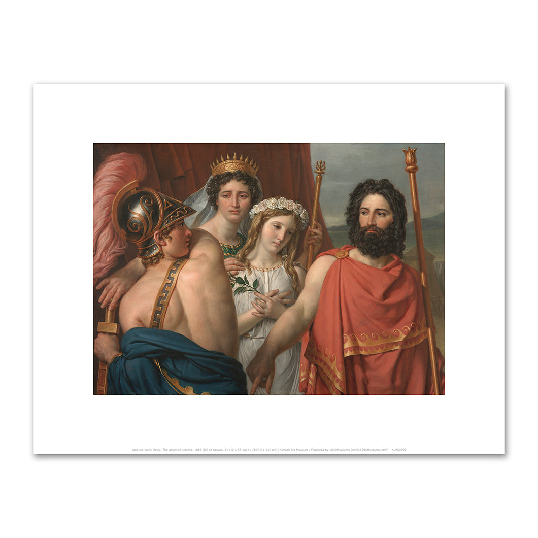 Jacques-Louis David, The Anger of Achilles, 1819, Kimbell Art Museum. Fine Art Prints in various sizes by 1000Artists.com
