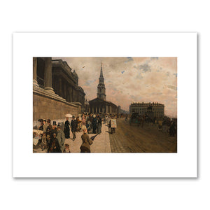 The National Gallery and Saint Martin's Church in London by Giuseppe De Nittis