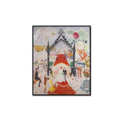 Florine Stettheimer, The Cathedrals of Fifth Avenue, artblock with black frame by 2020ArtSolutions