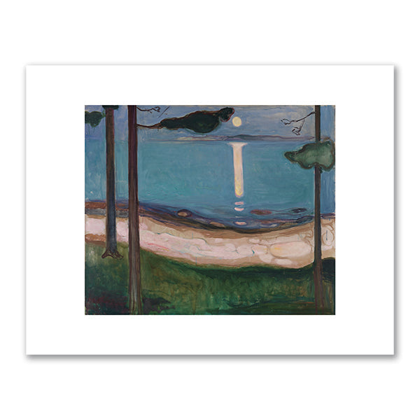 Edvard Munch, Moonlight, 1895, National Museum of Art, Architecture and Design, Oslo, Norway. Fine Art Prints in various sizes by 1000Artists.com