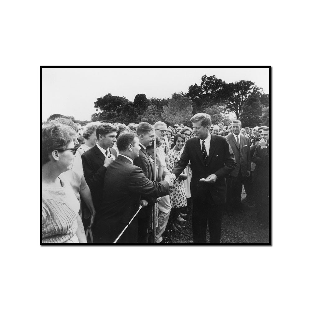 President Kennedy Greets Peace Corps Volunteers on the White House South Lawn