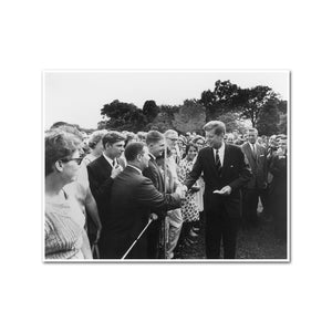 President Kennedy Greets Peace Corps Volunteers on the White House South Lawn