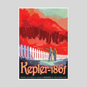 Kepler-186f: Where the Grass is Always Redder on the Other Side Artblock