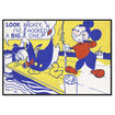 Roy Lichtenstein, Look Mickey, National Gallery of Art. Artblock with black frame by 1000Artists.com