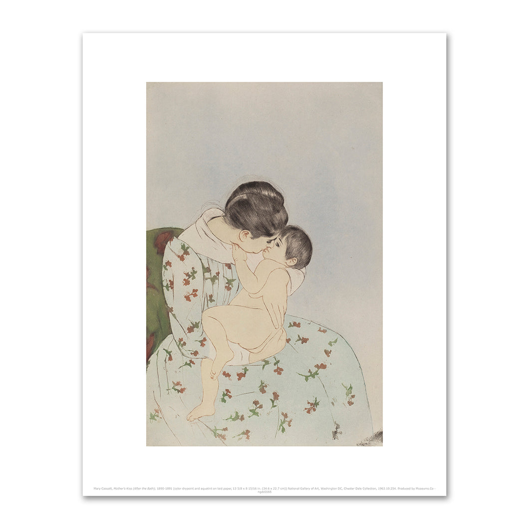 Mary Cassatt, Mother's Kiss (After the Bath), 1890-1891, Fine Art Print in 4 sizes by 2020ArtSolutions