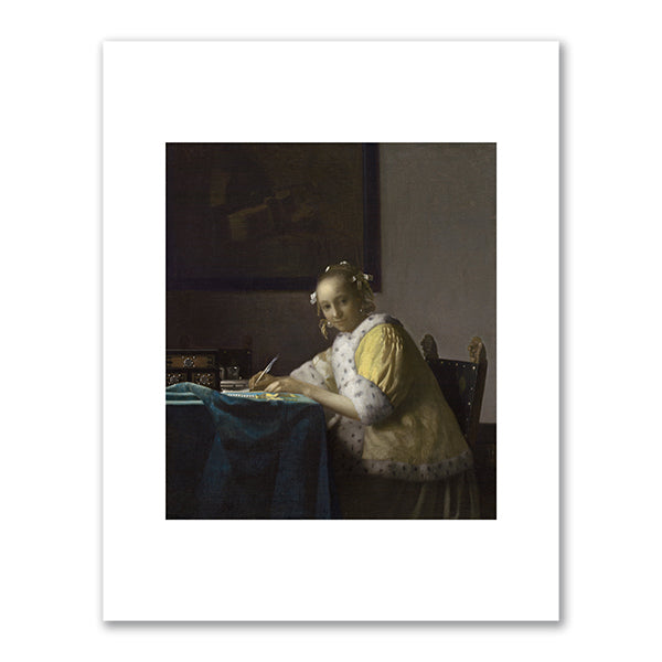 Johannes Vermeer, A Lady Writing, c. 1665, National Gallery of Art, Washington DC. Fine Art Prints in various sizes by 1000Artists.com