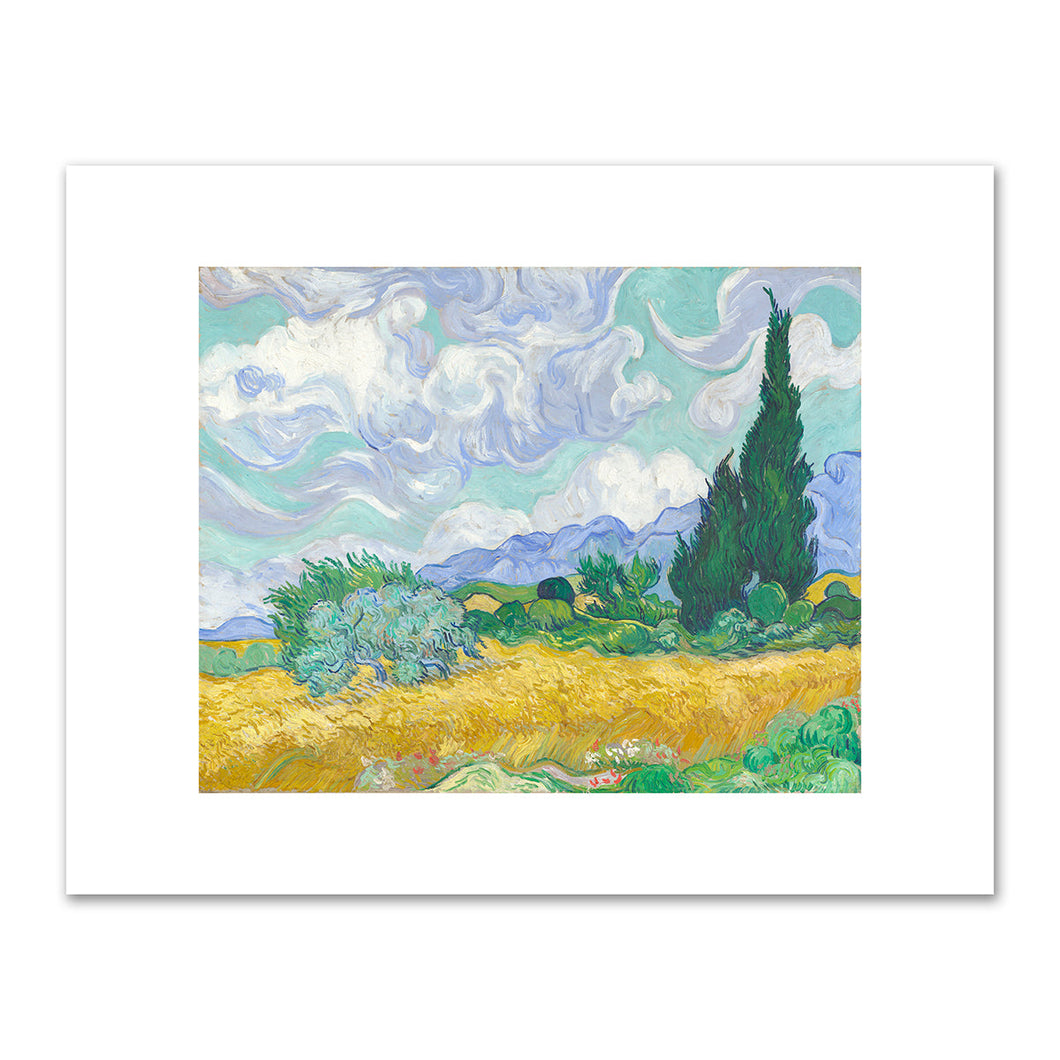 Vincent van Gogh, Wheat Field with Cypresses, 1889, National Gallery, London. Fine Art Prints in various sizes by 1000Artists.com