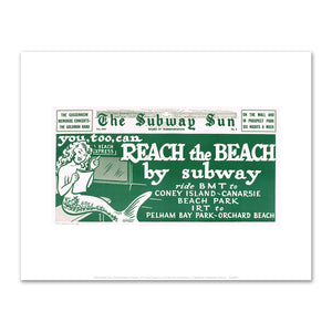 Amelia Opdyke Jones, Reach the Beach by Subway, 1977, Art Prints in 4 sizes by 2020ArtSolutions