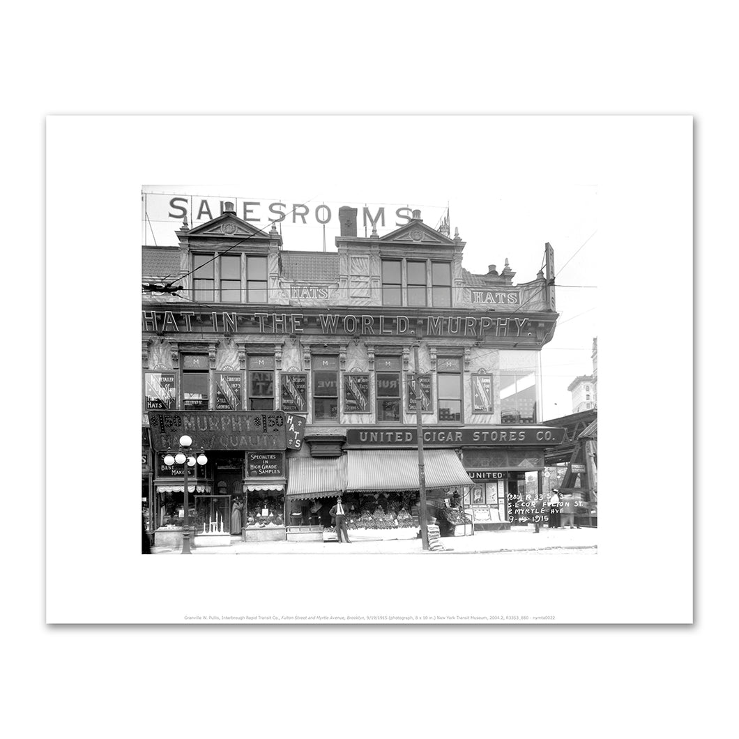 Granville W. Pullis, Interbrough Rapid Transit Co., Fulton Street and Myrtle Avenue, Brooklyn, 9/19/1915, Art Prints in 4 sizes by 2020ArtSolutions