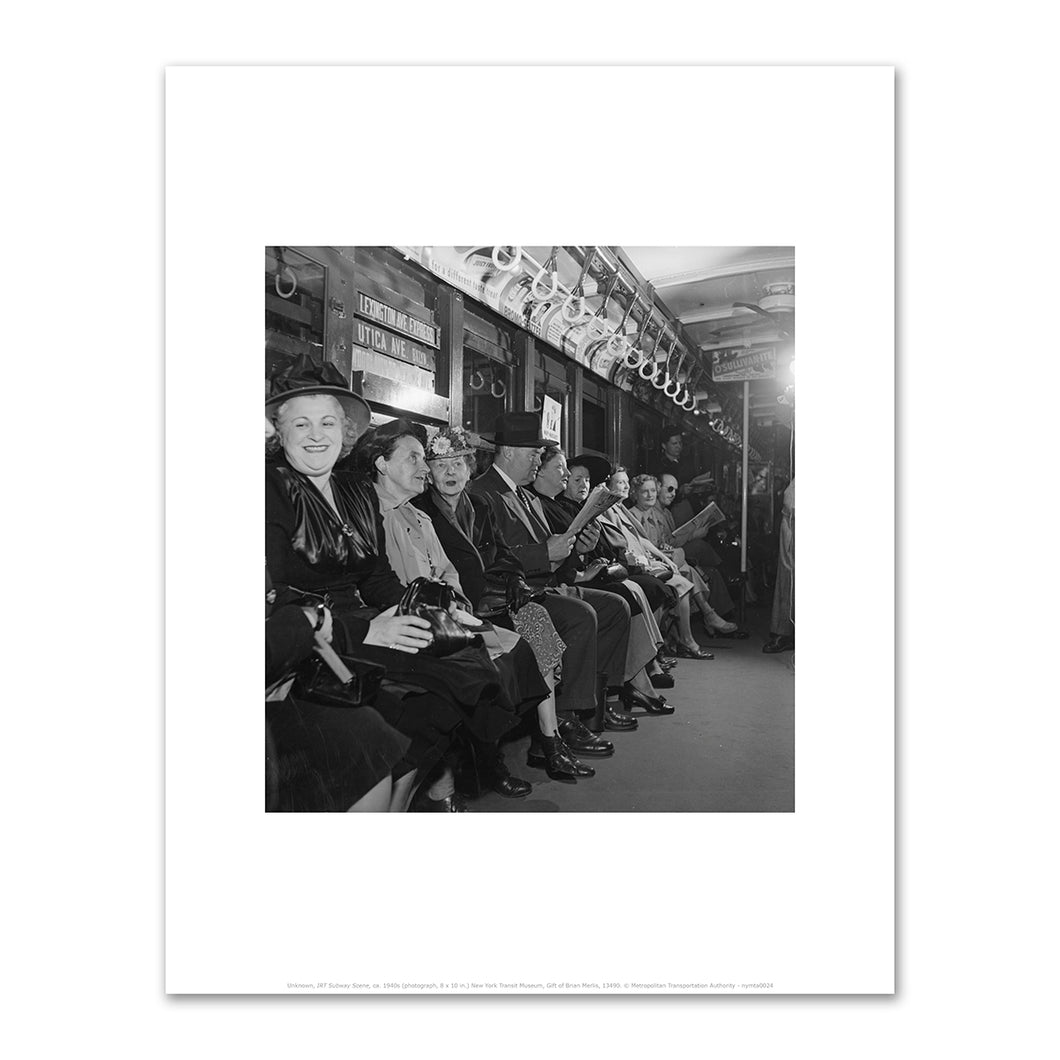 Unknown, IRT Subway Scene, ca. 1940s, Art Prints in 4 sizes by 2020ArtSolutions