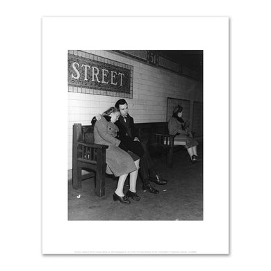 Unknown, Couple on Bench in Subway Station, ca. 1943, Fine Art Prints in various sizes by 2020ArtSolutions
