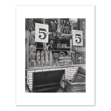 Berenice Abbott, Bread Store, 229 Bleecker Street, Fine Art Prints in various sizes by 1000Artists.com