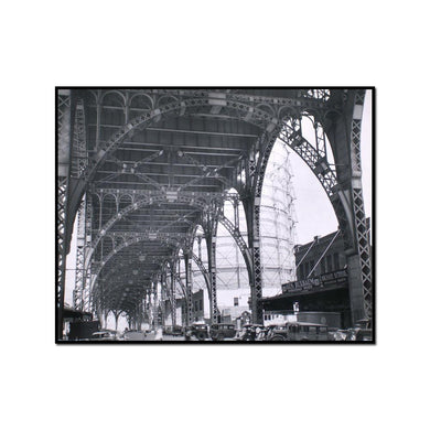 Under Riverside Drive Viaduct, 125th Street at 12th Avenue, Manhattan by Berenice Abbott Artblock