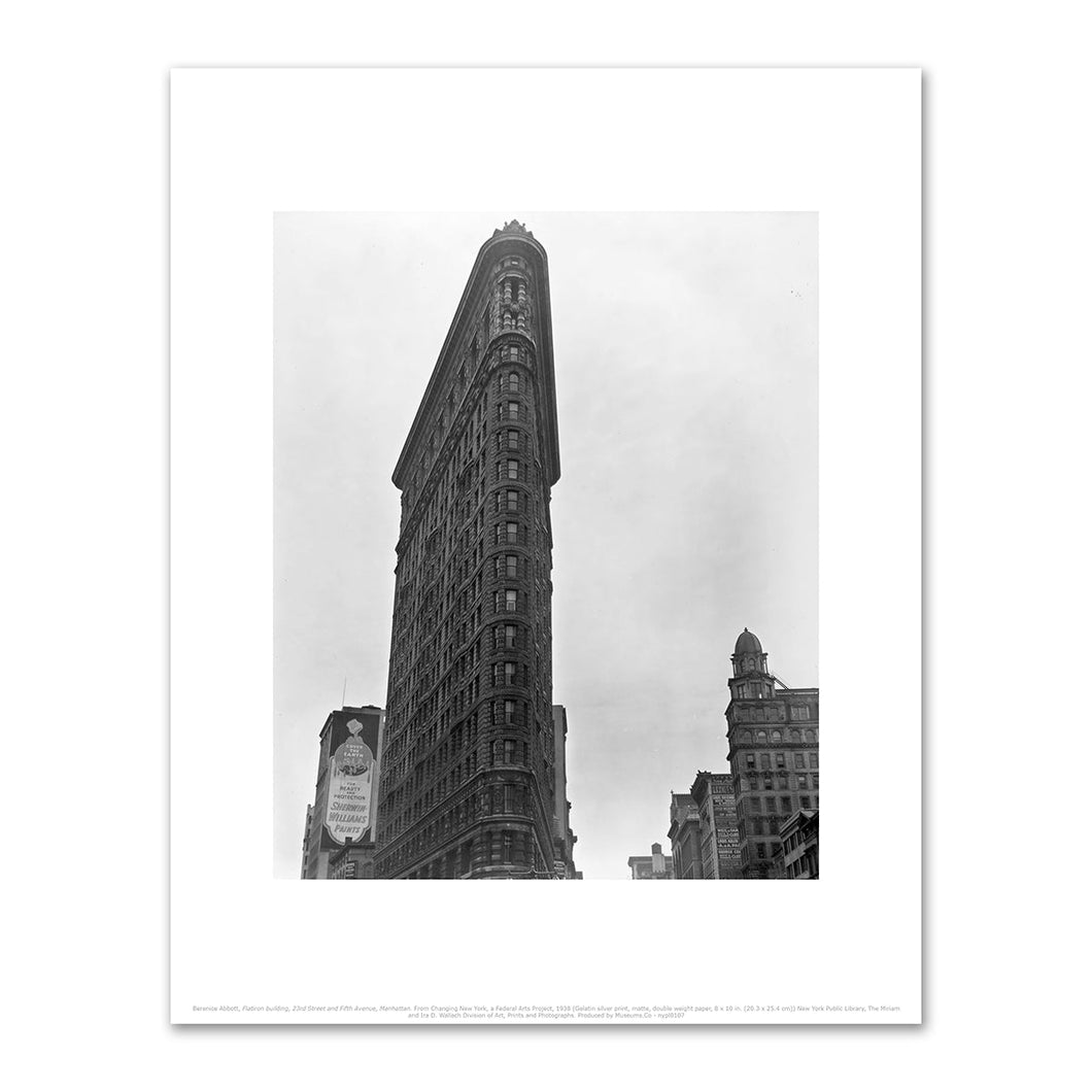 Berenice Abbott, Flatiron building, 23rd Street and Fifth Avenue, Manhattan. From Changing New York, a Federal Arts Project, 1938, Fine Art Prints in various sizes by 1000Artists.com