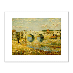 Childe Hassam, Bridge Over the Stour, 1897, Philbrook Museum of Art, Tulsa, Oklahoma. Fine Art Prints in various sizes by 1000Artists.com