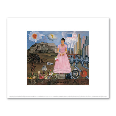 Frida Kahlo, Self-Portrait on the Borderline between Mexico and the United States, 1932, Colección Maria y Manuel Reyero, New York. © 2022 Banco de México Diego Rivera Frida Kahlo Museums Trust, Mexico, D.F. / Artists Rights Society (ARS), New York. Fine Art Prints in various sizes by 1000Artists.com