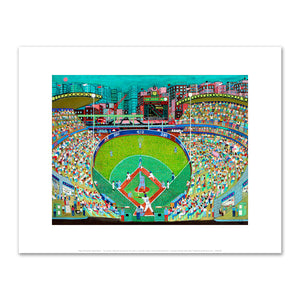 Ralph Fasanella, Night Game - 'Tis a Bunt, 1981, Private Collection, © Estate of Ralph Fasanella. Fine Art Prints in various sizes by 1000Artists.com