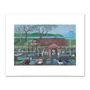 Ralph Fasanella, Dobbs Ferry Train Station, 1974, Private Collection, © Estate of Ralph Fasanella. Fine Art Prints in various sizes by 1000Artists.com