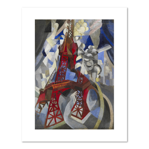 Robert Delaunay, Red Eiffel Tower (La tour rouge), 1911–12, Fine Art Print in various sizes by 1000Artists.com