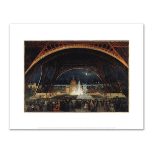 Georges Roux, Night Party at the Universal Exhibition in 1889, under the Eiffel Tower, Fine Art prints in various sizes by 1000Artists.com