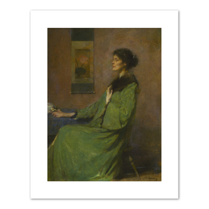 Thomas Wilmer Dewing, Portrait of a Lady Holding a Rose, 1912, Fine Art Prints in various sizes by Museum .Co