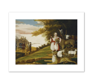 Edward Hicks, A Peaceable Kingdom with Quakers Bearing Banners, 1829 or 1830, Fine Art Prints in various sizes by 1000Artists.com